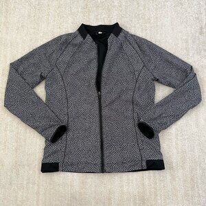 Lululemon Hit It Jacket in Frozen Fizz Black White 8